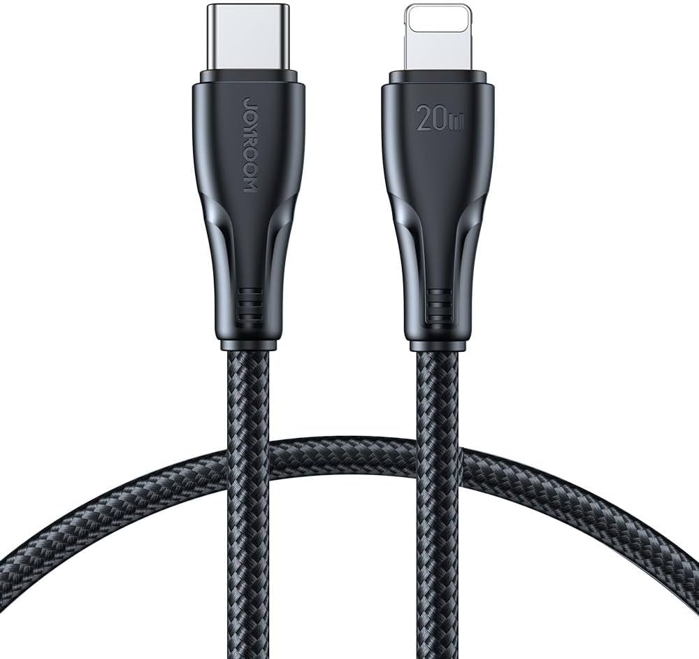  كابل سرعة تايب سي الي لايتنينج سرعة 20 واط شحن سريع من جوي روم / joyroom 20 watt fast charging data cable type C to lightning
