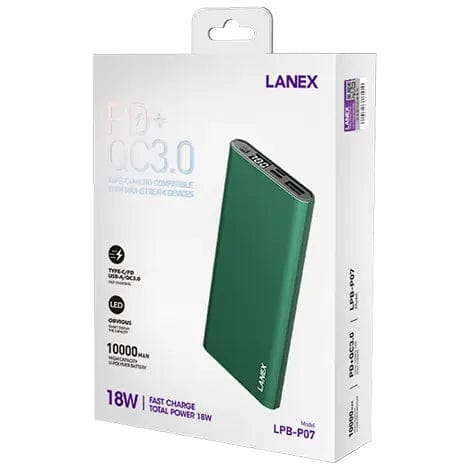 باور بانك سعة 10000 مللي امبير من لانيكس / lanex power bank 10000mAH