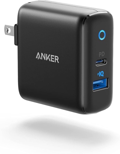 شاحن سريع قدرة 33 واط من انكر يو اس بي سي اند ايه / anker 33 watt charger usb C and A